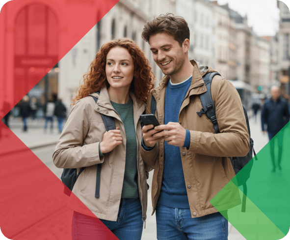 People travelling in Europe